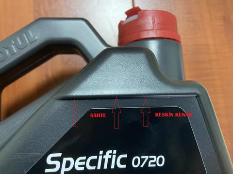 MOTUL SPECIFIC RN 0720 SAHTE VE ORJİNAL YAĞ BİDONU ARASINDAKİ FARKLAR