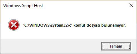 Sürekli Çıkan "Komut Dosyası Bulunamıyor" Uyarısı
