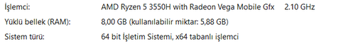 Bilgisayarımda 8GB ram varken 5.88 Gösteriyor!!! Paylaşımlı Ekran Kartı Sorunu!!