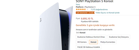 Amazon Yurtdışı PlayStation 5 Sipariş Konusu