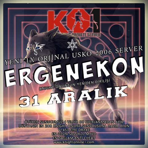 ⭐ KO1 YENİ SUNUCU ⭐ ERGENEKON ⭐ 31 ARALIK'TA AÇILIYOR ⭐ ERKEN KAYIT AL MUHTEŞEM ÖDÜLLER KAZAN⭐