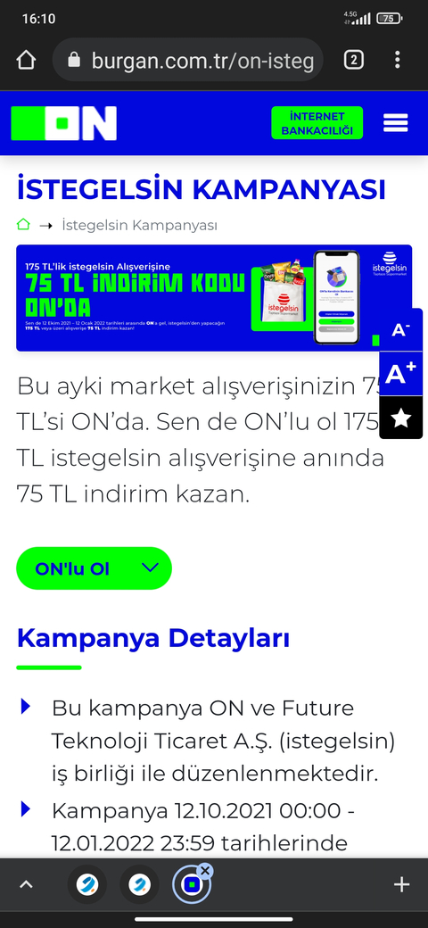 İste gelsin 175tl ye 75tl , carfoursa 100tl ye 50 tl indirim(biraz teferruatlı)