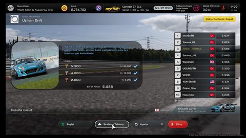 GT7 Time Trial ve Drift Turnuvası