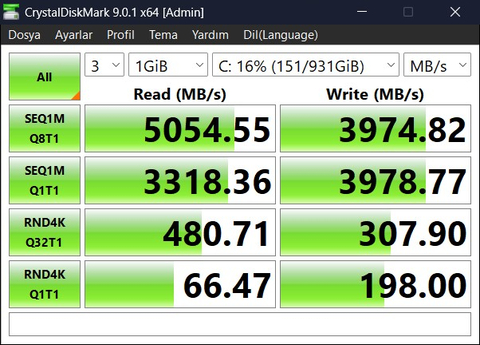 m2 ssd okuma yazma hızı çok yavaş