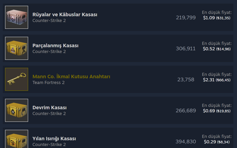 STEAM İÇİN USD/TL ÇEVİRİCİSİ: U2T