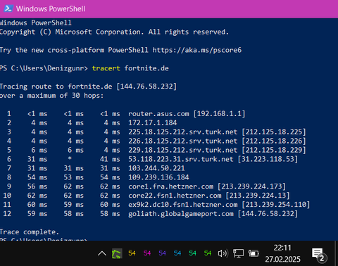 Turknet primetime'da baazen ping olması