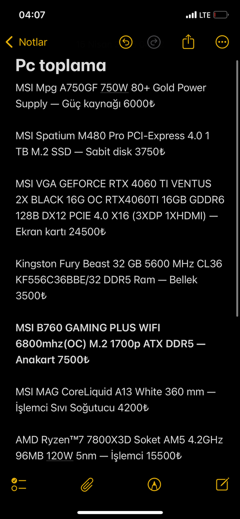 Pc toplayacam yardım edin