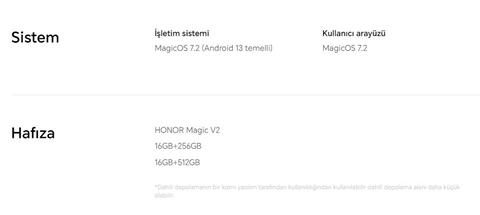 Honor Magic V2 [ANAKONU] enince katlanabilir telefon Türkiye önkayıta 4bin+sepet 4bin+8bin takasdest