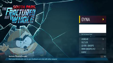 | Qnoops | - South Park The Fractured But Whole %100 Türkçe Yama