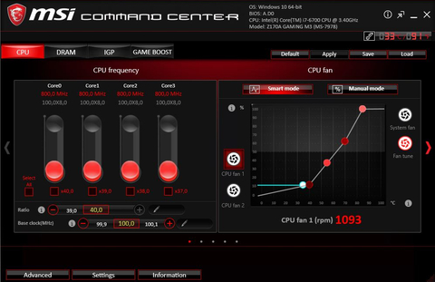 i7-6700 İşlemcim 800 Mhz de çalışıyor.