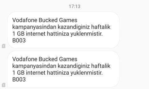 Vodafone Haftalık 2 GB Bedava