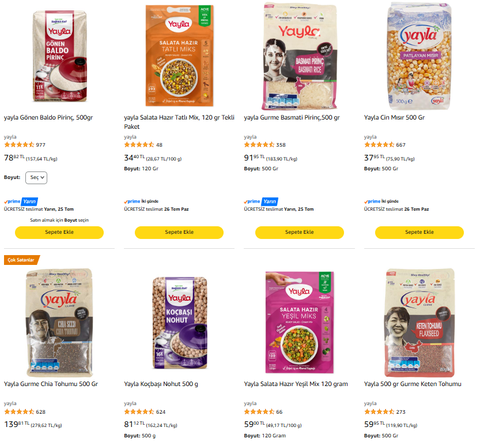 Amazon TEMEL TÜKETİM & GIDA & TEMİZLİK ve KOZMETİK ÜRÜNLERİ FIRSATLARI