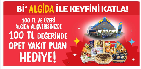 Bedava 440TL Akaryakıt ya da Dondurma&amp;Kek&amp;Sakız&amp;Şekerleme (Opet+ Çekkazan içerir)