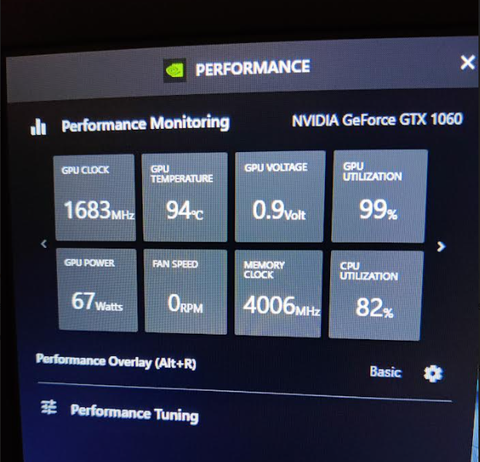 Acer laptop GPU 94 derece?