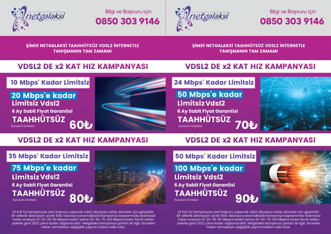 8 Mbps'e kadar Limitsiz 39 tl yanıyorr