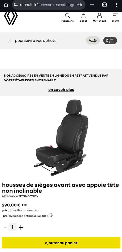 Megane 4 orjinal icon deri döşeme SON 2 ADET! - Renault Megane IV koltuk kılıfı 8201652396