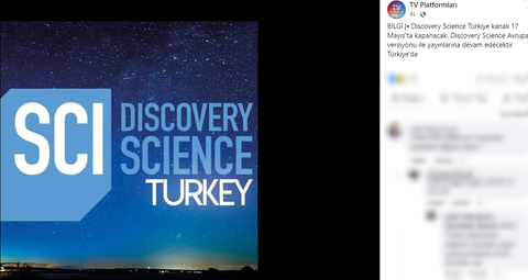 Discovery Science Türkiye kanalı 17 Mayıs'ta kapanacak