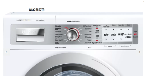 Alman üretimi Bosch/Siemens  çamaşır grubunda detaylar.