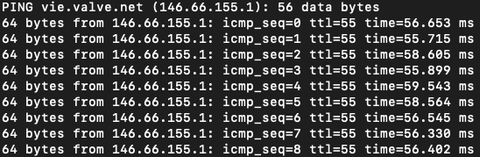 vie.valve.net ping sonucumuzu paylaşalım.
