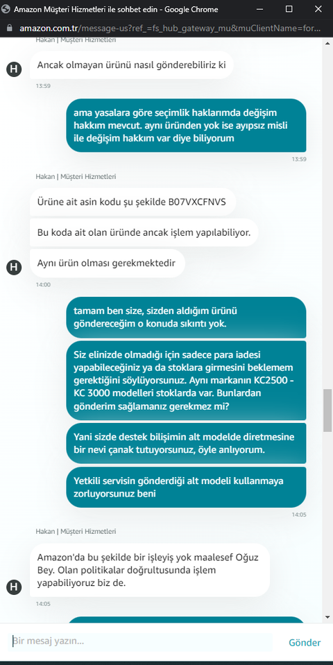 Amazon.com.tr ve Destek Bilişim Elele Alt Model Dayatması - Kingston A2000 > Kingston NV1