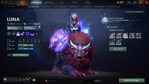 Dota 2 Dolu Account Satılık. 4 Arcana 2 Persona ve Ekstra Item'lar