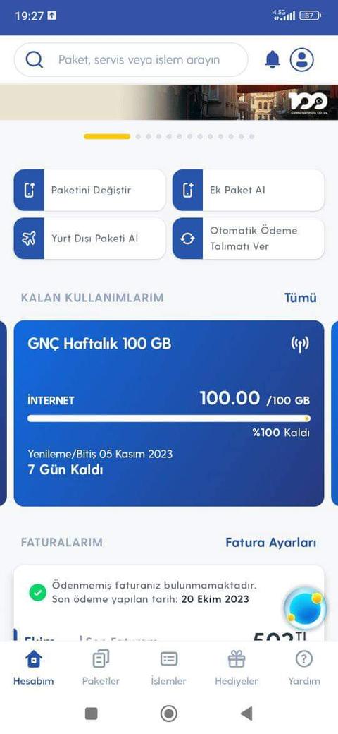 Cumhuriyetimizin 100.yılında 100 GB Hediye! (Turkcell Gnç)