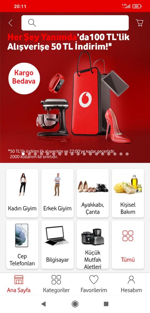 Vodafone Her Şey Yanımda 100/50 İndirim Tekrar Aktif
