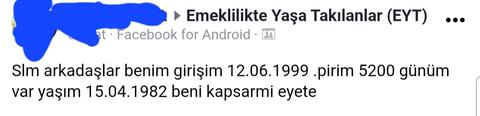 40 yaşında emekli olup 40 sene emekli maaşı almak istemek