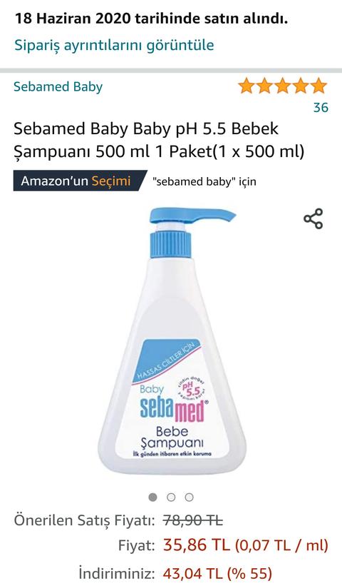 Sebamed Baby 500 ml pH 5.5 Bebek Şampuanı (35,80 TL)