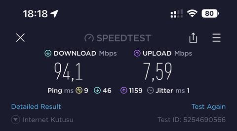 Internet Kutusu ve PoyrazNet kullanan arkadaşlar hız testlerini atabilir mi?