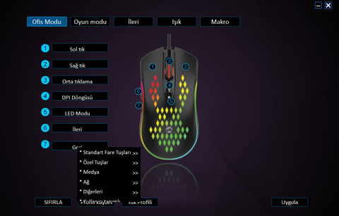 Segment Everest SM-G07 Metafor Mouse Makro Çalışmıyor Yazılım Hatalı