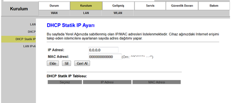 Modemi Router olarak kullanma sırasında güvenlik duvarını kapatma
