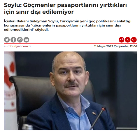 Göçmenler pasaportlarını yırttıkları için sınır dışı edilemiyor!