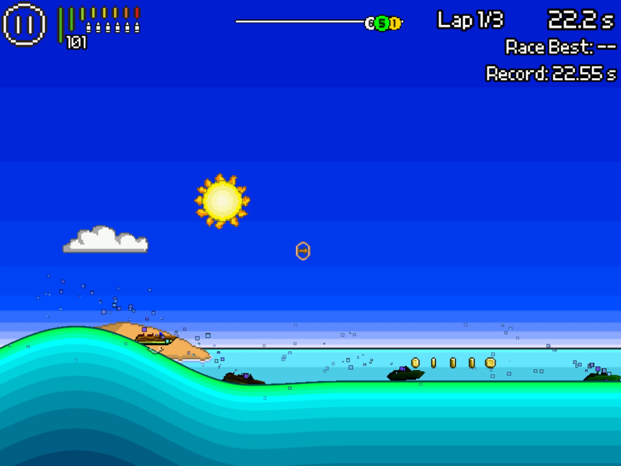 Pixel Boat Rush'dan ekran görüntüleri