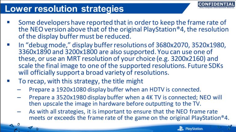 PlayStation 4 Neo özellikleri