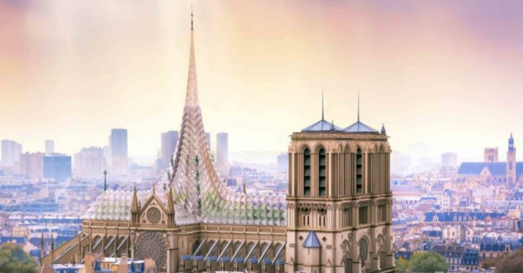 Mimarlardan, Notre Dame Katedrali için güneş enerjisi üreten çatı önerisi geldi