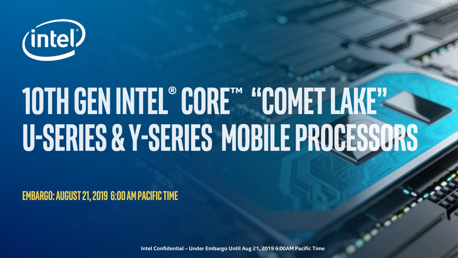 Intel 6 çekirdeğe kadar ölçeklenen mobil Comet Lake işlemcilerini duyurdu