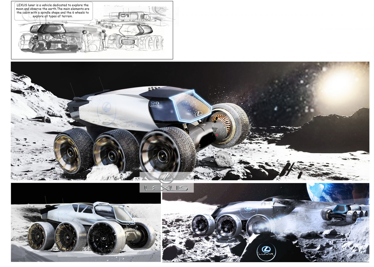Lexus’tan Ay yüzeyi için araç tasarımları geldi