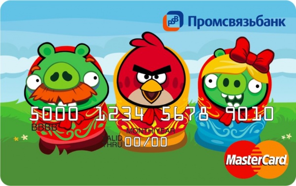 'Angry Birds' temalı kredi kartları