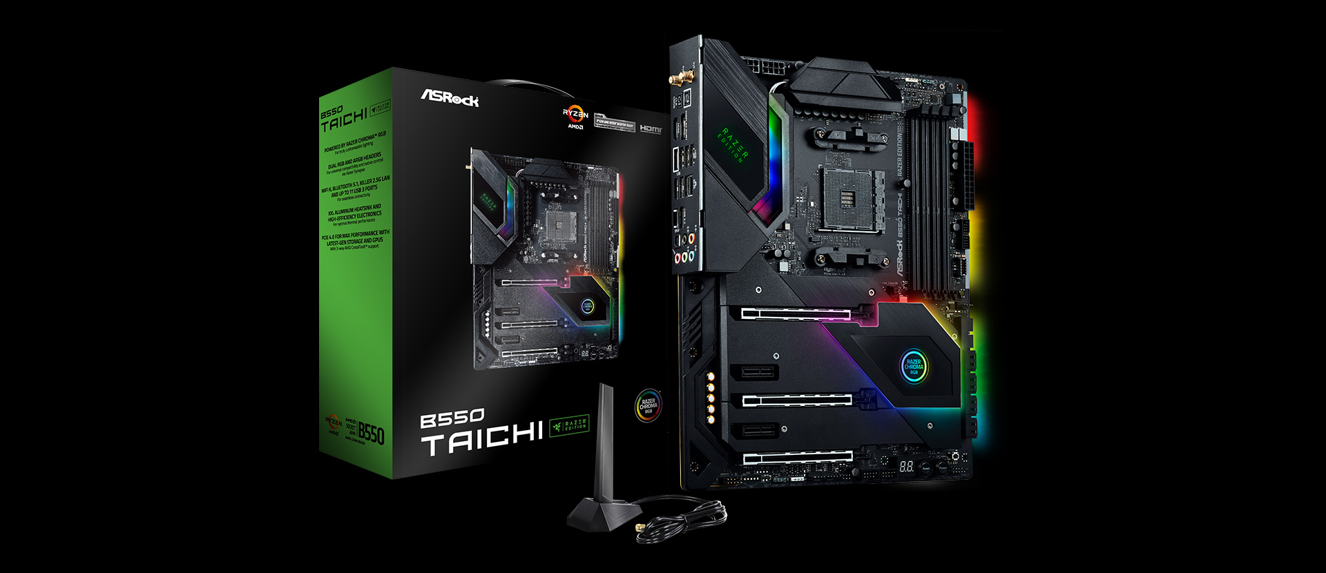 ASRock, AMD çipsetli Taichi model anakartlarında Razer ile iş birliğine gitti