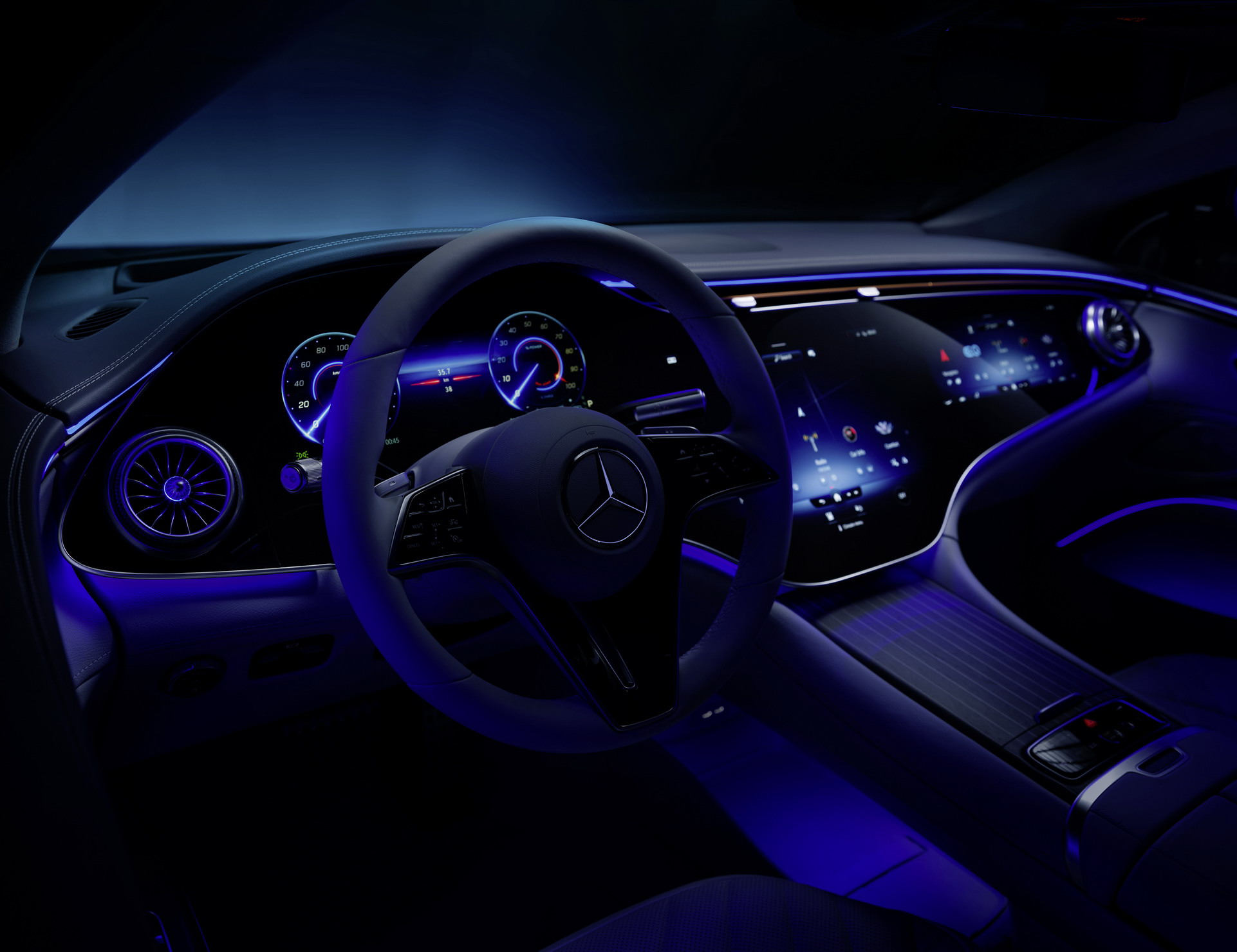 Elektrikli Mercedes EQS'in iç mekanı ortaya çıktı