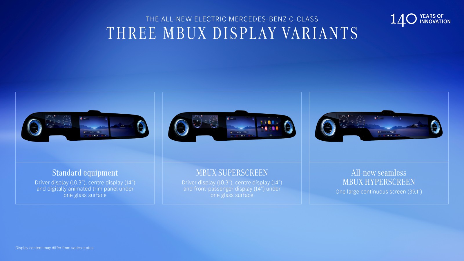 Mercedes ilk tamamen elektrikli C-Serisi'ni tanıttı: 762 km menzil, 39 inç dev ekran