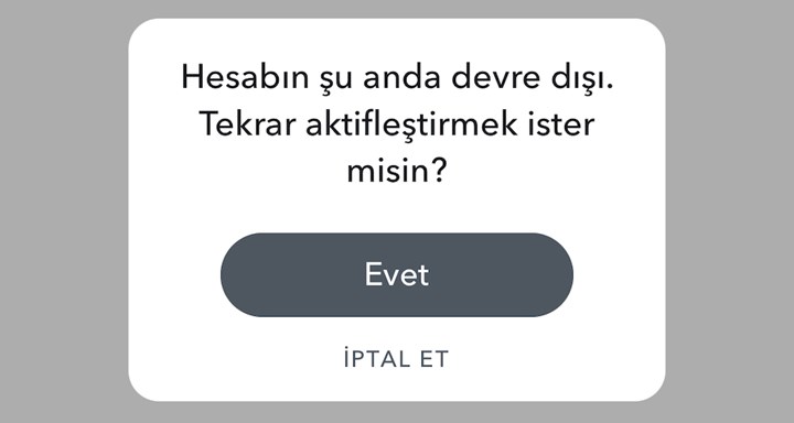 silinen snapchat hesabını geri açma