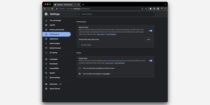 Chrome'un Bellek ve Enerji Tasarruf modları geniş çapta kullanıma sunuldu