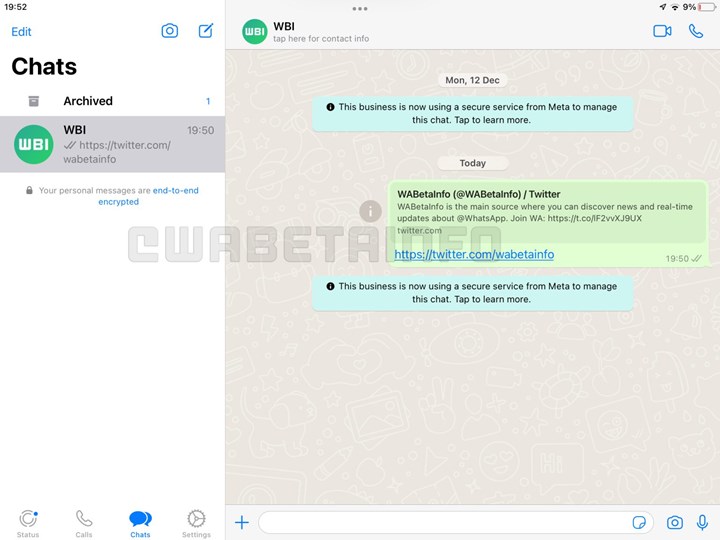 whatsapp ipad uygulaması testte