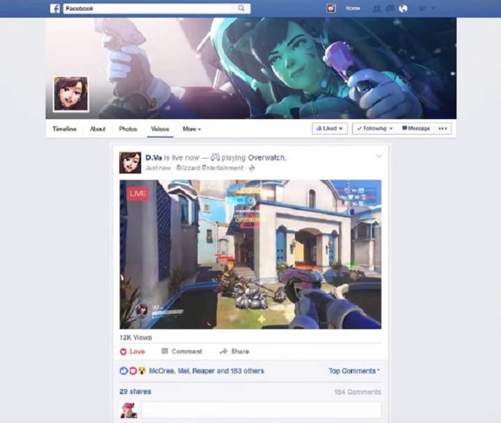 Facebook Live, Blizzard oyunlarının yayınına başladı