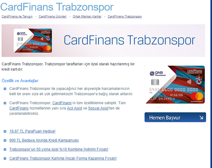 CardFinans Trabzonspor 900 TL FAİZSİZ Nakit +19,67 TL ParaPuan Hediye!  Sınırsız  Ücretsiz Nakit!