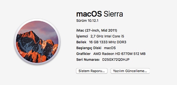 [Satılık] iMac 27 ', Mid 2011 (SSD Takılmıştır)