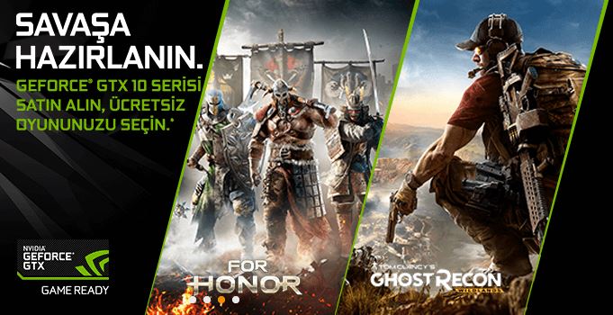 For Honor veya Ghost Recon Wildlands Nvidia Key