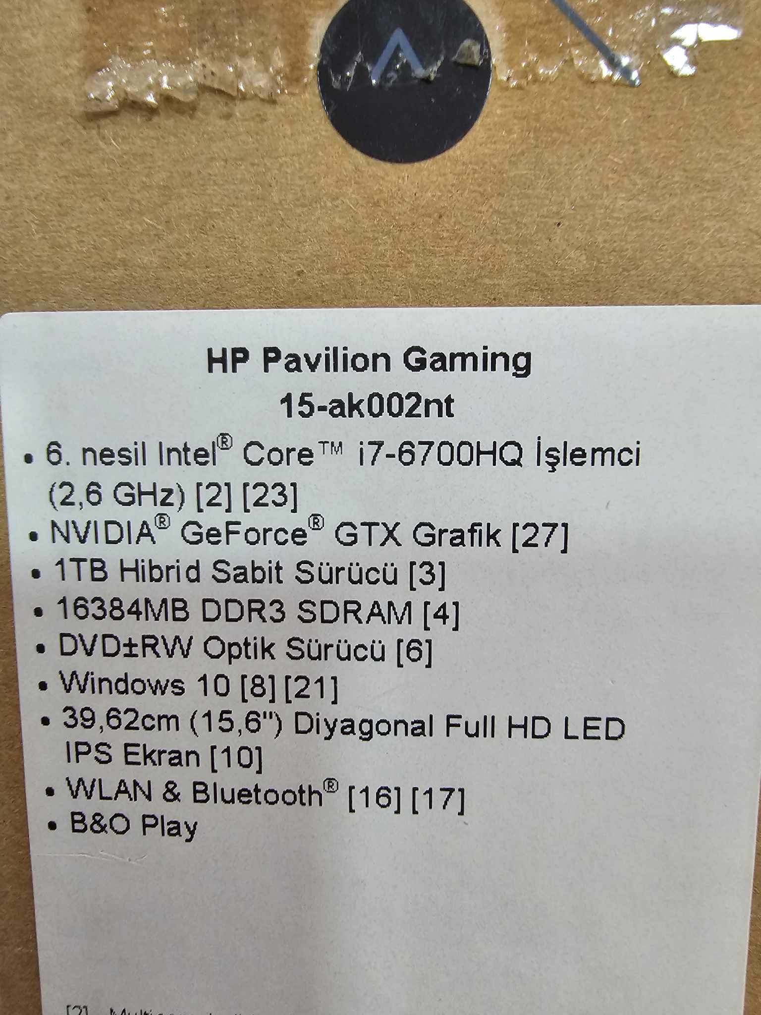 SATILDI] HP Pavilion Gaming CORE İ7-6700HQ -16GB-512GB SSD -15.6'-GTX950  4GB-W10 | DonanımHaber Forum